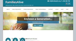 Desktop Screenshot of familiesalive.org