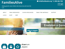 Tablet Screenshot of familiesalive.org